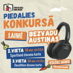 konkursa plakāts ar uzrakstiem un balvu sarakstu